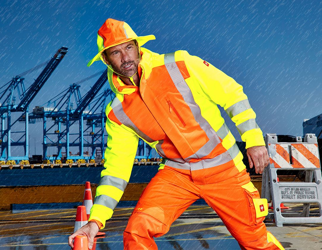 Accessoires: Functioneel regenhoed e.s.motion 2020 + signaaloranje/signaalgeel 1
