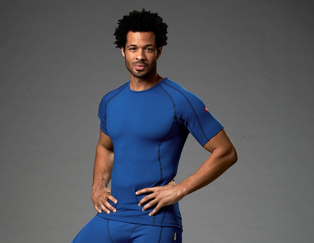 Unterwäsche | Thermokleidung: e.s. Funktions-T-Shirt clima-pro - warm, Herren + enzianblau 2