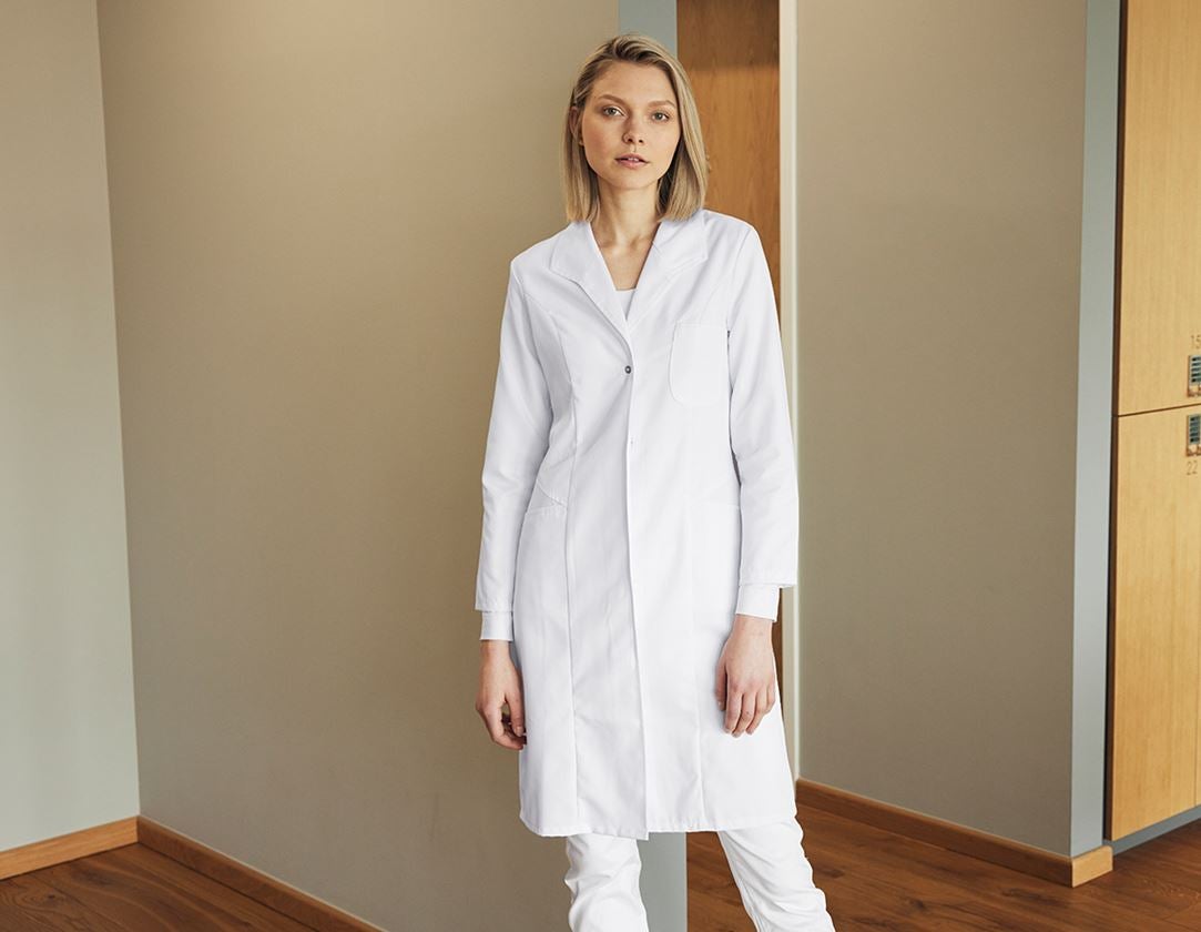 Sarraus de travail | Manteaux médicaux: Manteau professionnel Sophie + blanc
