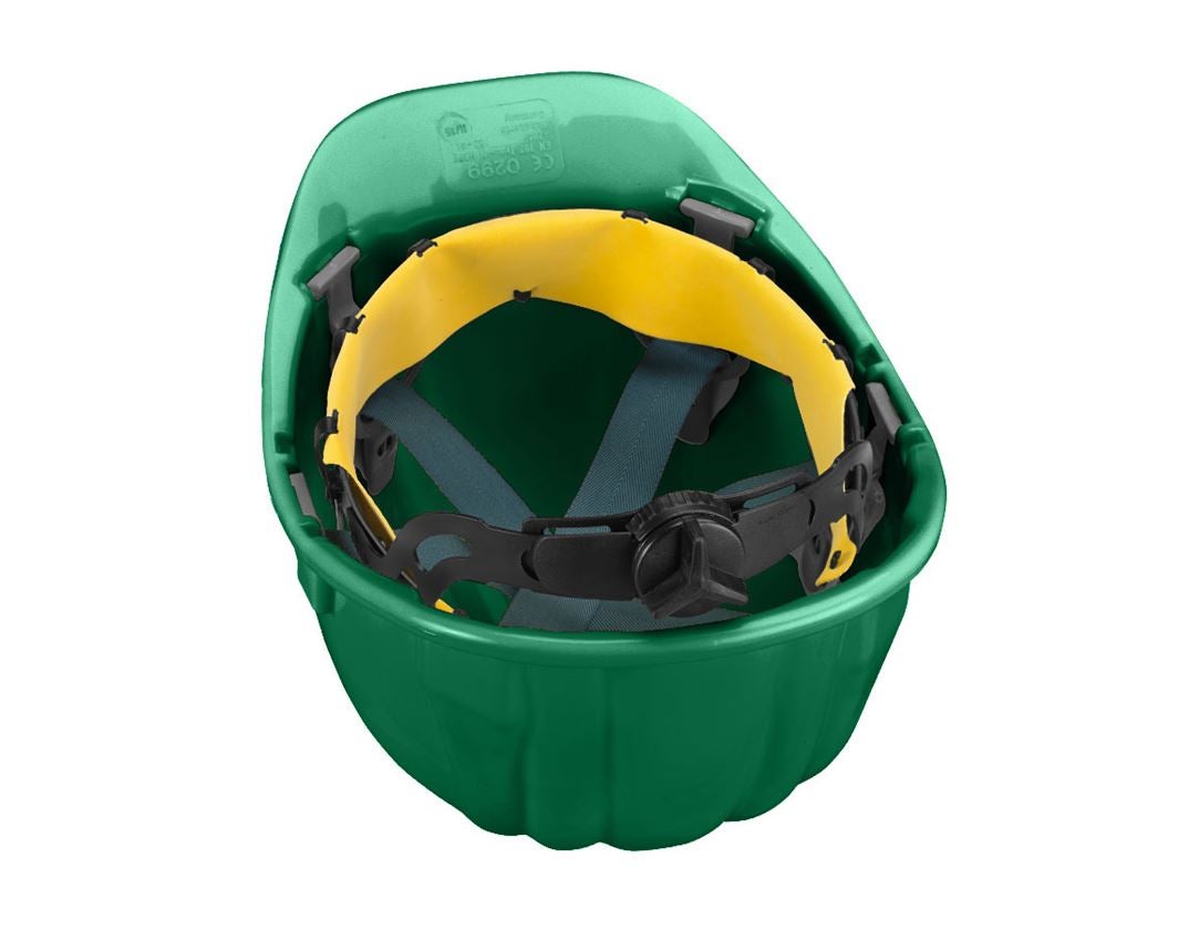 Casques de Sécurité: Casque Baumeister, 6 points, fermeture rotative + vert