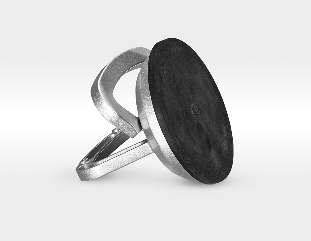 Hefgereedschap: Zuignap van metaal en rubber