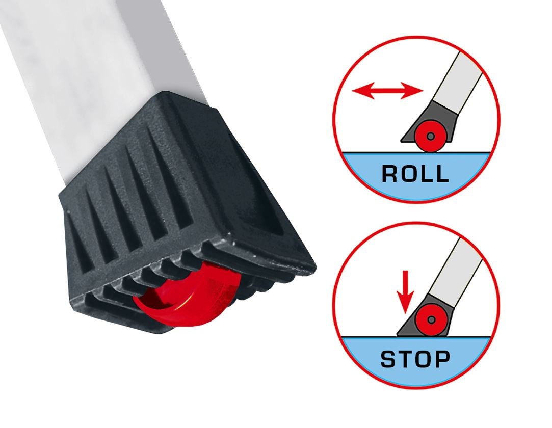 Ladders: KRAUSE Rolly opstap met dubbele toegang (alu) + aluminium 1