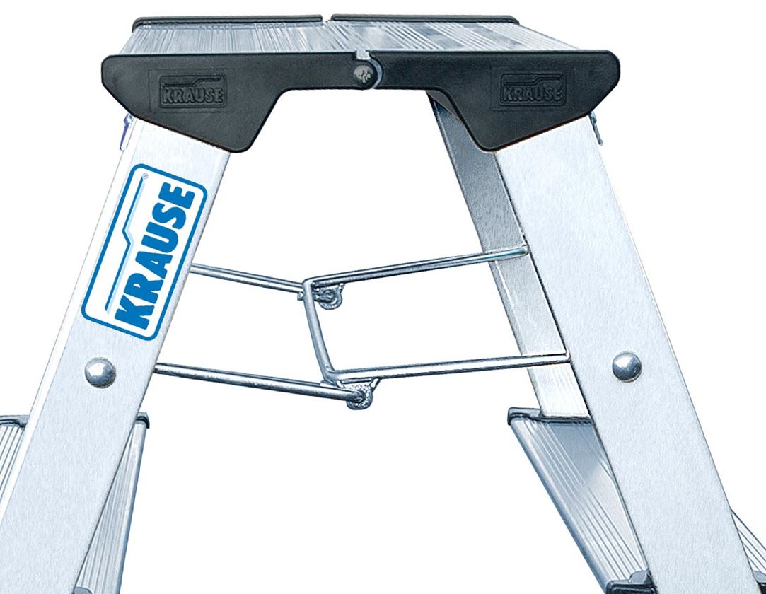 Ladders: KRAUSE Rolly opstap met dubbele toegang (alu) + aluminium