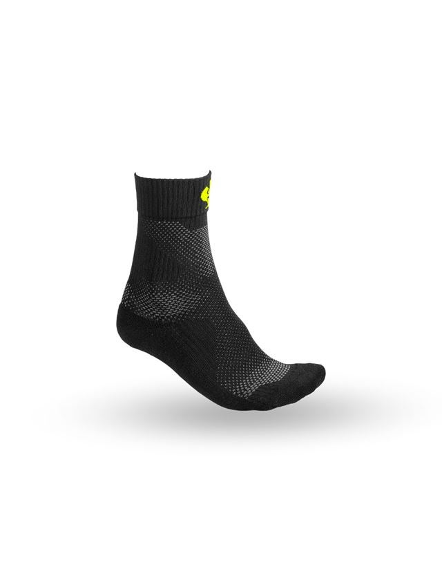 Chaussettes | Bas: e.s. Chaussettes toute saison function light/high + noir/jaune fluo