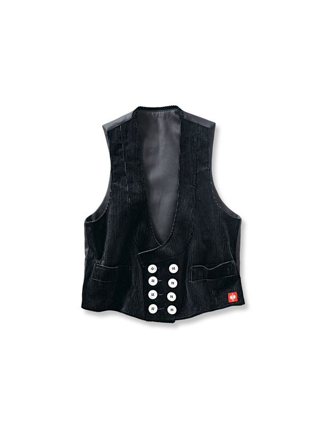 Gilets de travail: Gilet corporatif en velours côtelé + noir