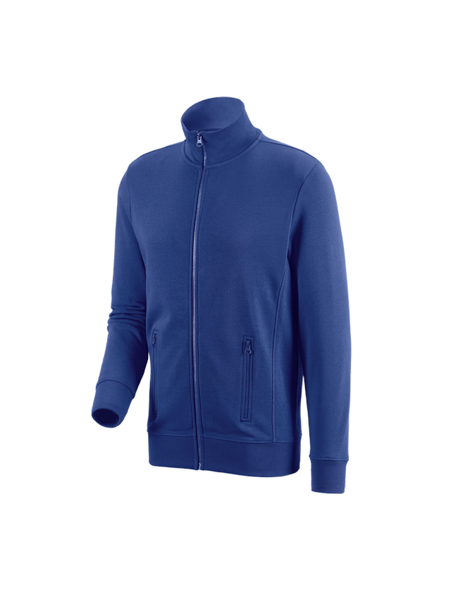 Hauts: e.s. Veste sweat poly cotton + bleu royal