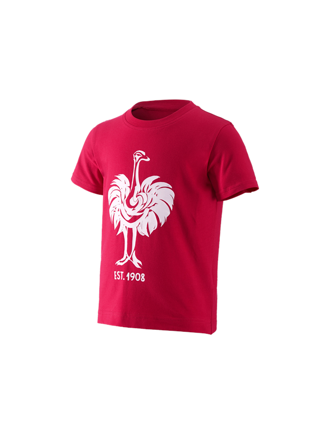 Hauts: e.s. T-Shirt 1908, enfants + rouge vif/blanc 3