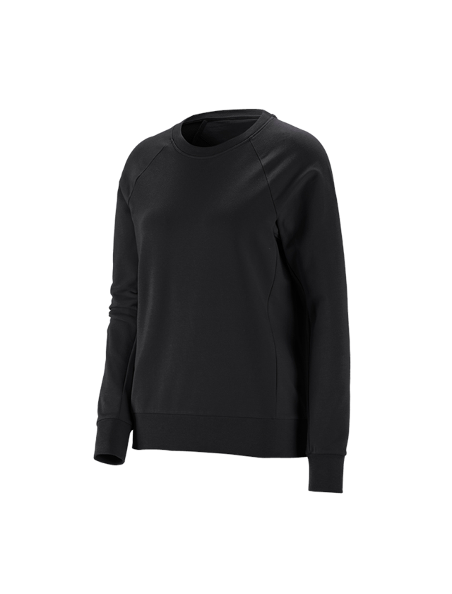 Hauts: e.s. Sweatshirt cotton stretch, femmes + noir 5
