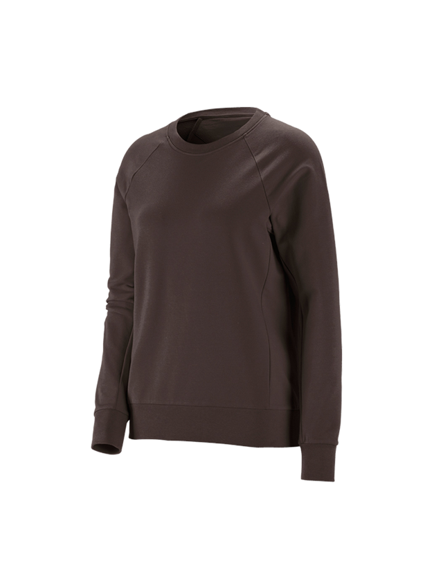 Thèmes: e.s. Sweatshirt cotton stretch, femmes + marron 2