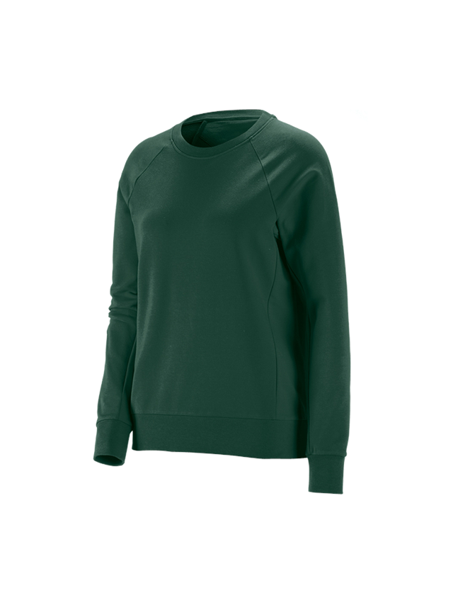 Thèmes: e.s. Sweatshirt cotton stretch, femmes + vert