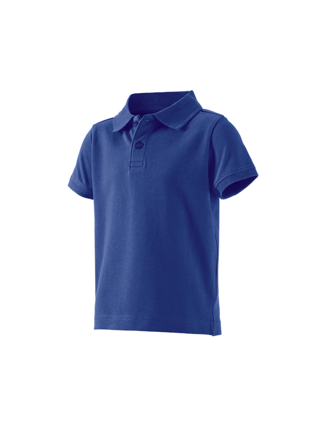 Bovenkleding: e.s. Polo-Shirt cotton stretch, kinderen + korenblauw