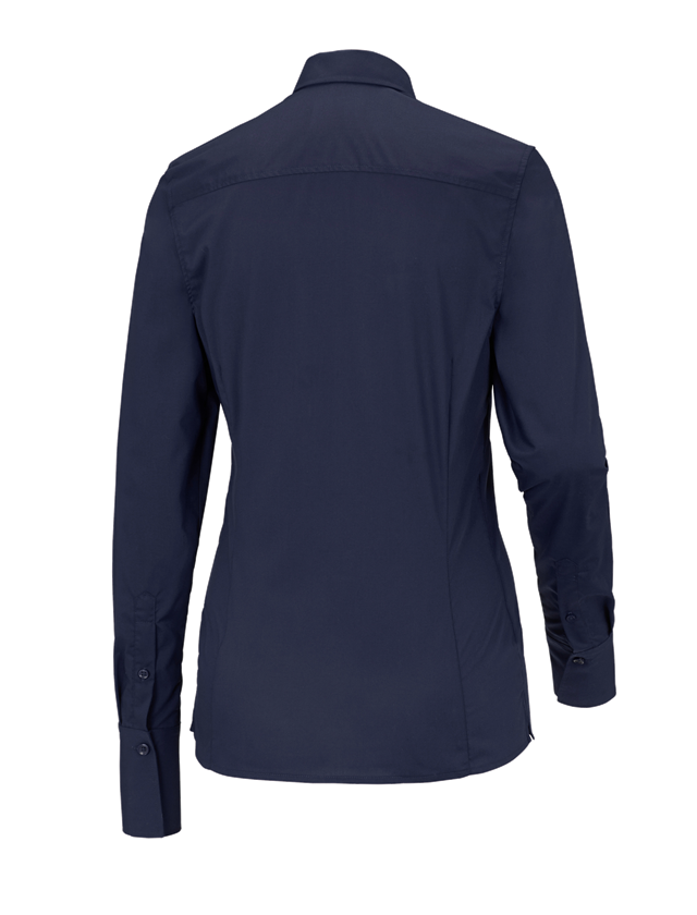 Thèmes: Chemisier business e.s.comfort, à manches longues + bleu foncé 1