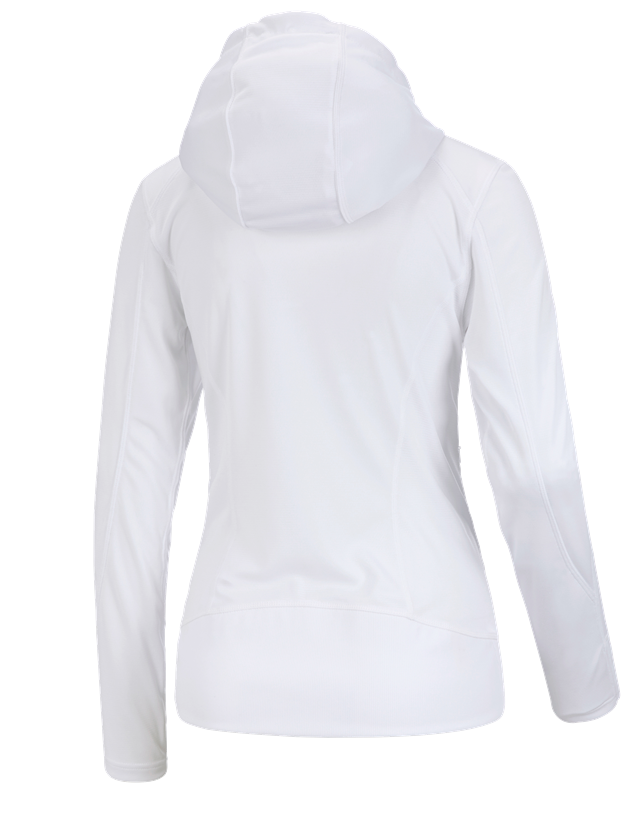 Vestes de travail: e.s. Veste à capuche fonctionnel stripe, femmes + blanc 3
