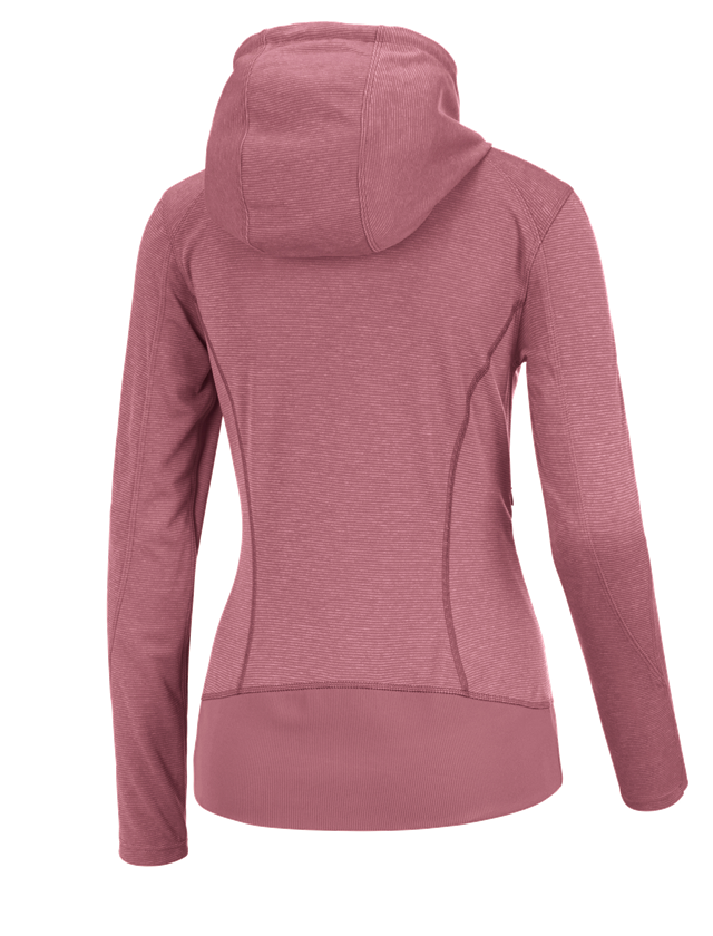 Werkjassen: e.s. Functioneel capuchonjack stripe, dames + oudroze 1