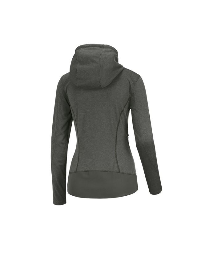 Werkjassen: e.s. Functioneel capuchonjack stripe, dames + tijm 4