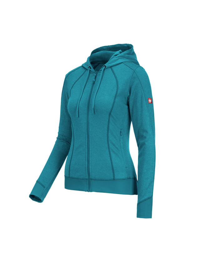 Werkjassen: e.s. Functioneel capuchonjack stripe, dames + oceaan 2