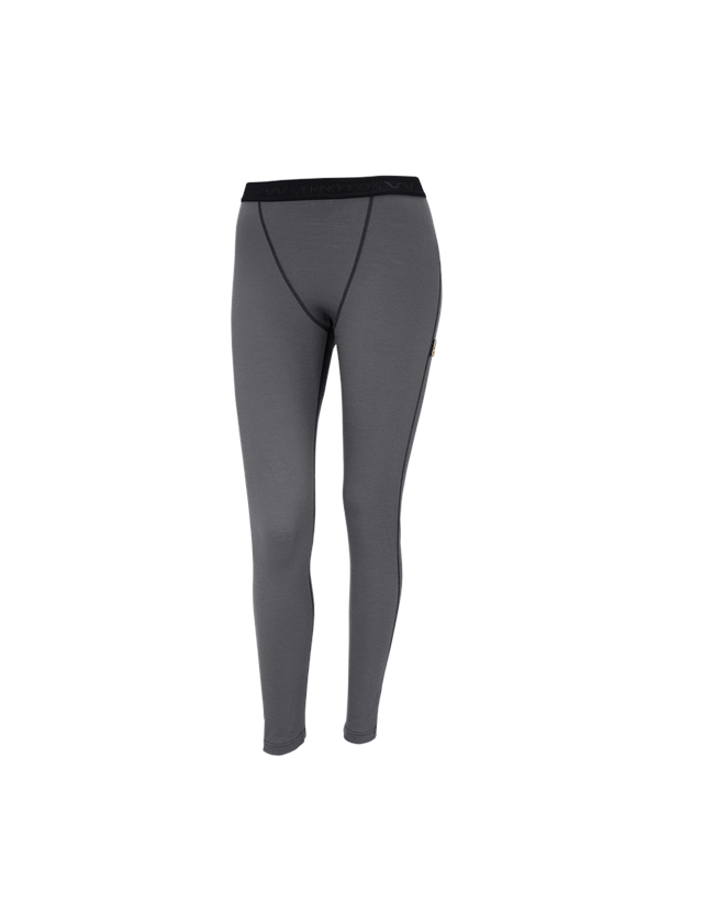 Thermo Ondergoed	: e.s. Long-Pants Merino, dames + cement/grafiet 2