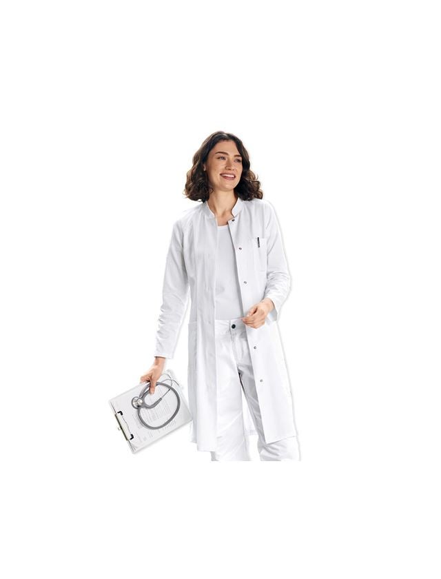 Sarraus de travail | Manteaux médicaux: Manteau professionnel pour femme Kira + blanc