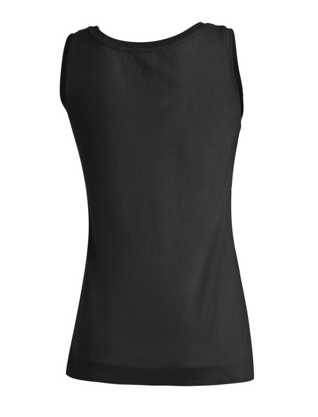 Hauts: e.s. Débardeur cotton stretch, femmes + noir 1