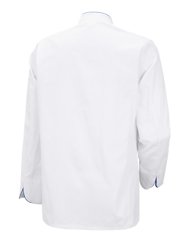 Hauts: Veste de chef Image + blanc/bleu 1