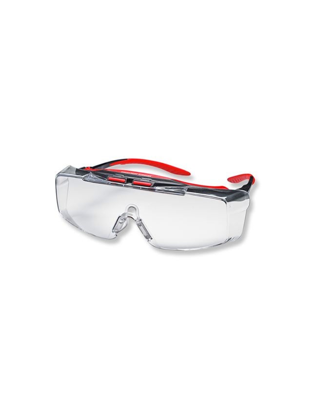 Lunettes de Protection: e.s. Lunettes de protection / Surlunettes Loras + clair/rouge/noir