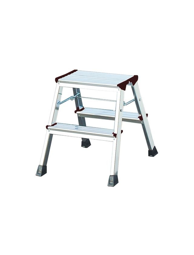 Ladders: KRAUSE Rolly opstap met dubbele toegang (alu) + aluminium