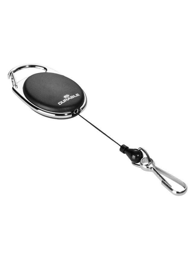 Produits en papier: Porte-badge yo-yo DURABLE avec enrouleur + noir