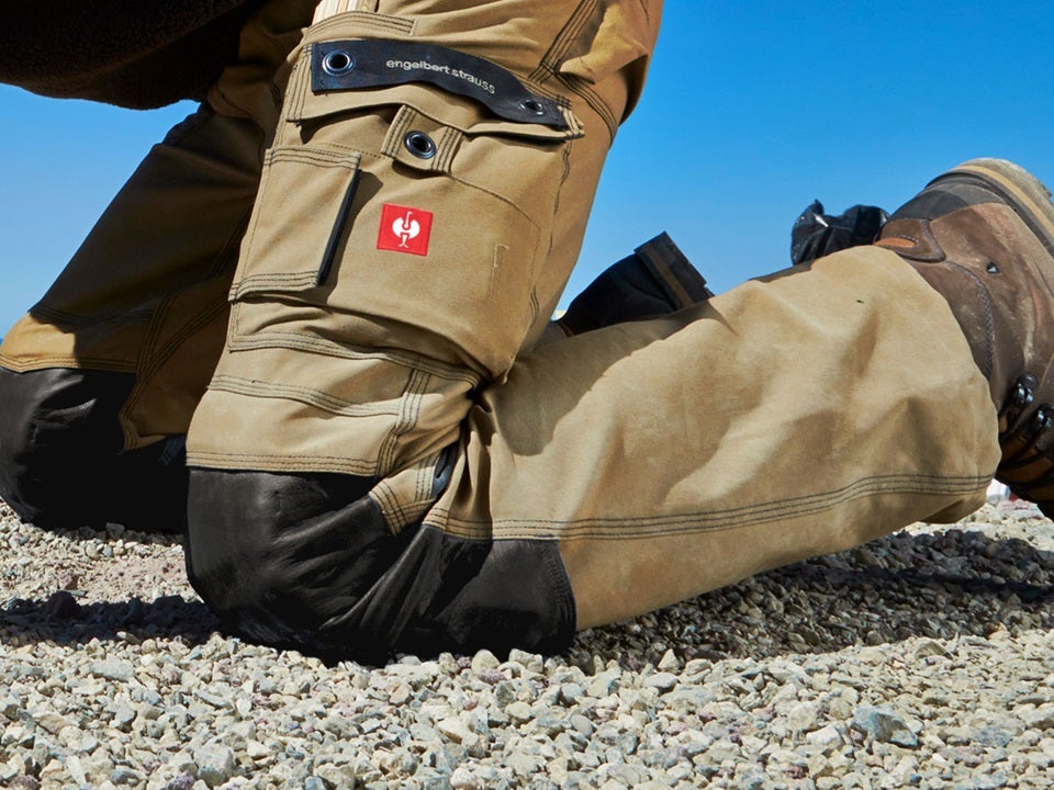 Pantalon à taille élastique e.s.roughtough - Zone du genou préformée avec une poche protège-genoux en haut