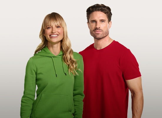 Basics-collectie in verschillende kleuren, modellen en materialen voor dames en heren