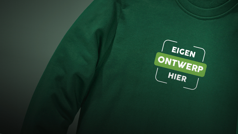 Sweatshirt met print- en borduurselbewerking