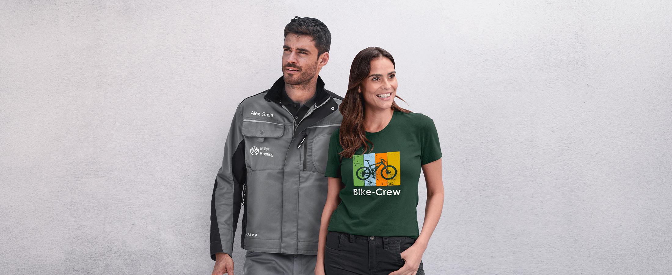 Strauss MyDesign - Man en mevrouw dragen bedrukbare en borduurbare kleding