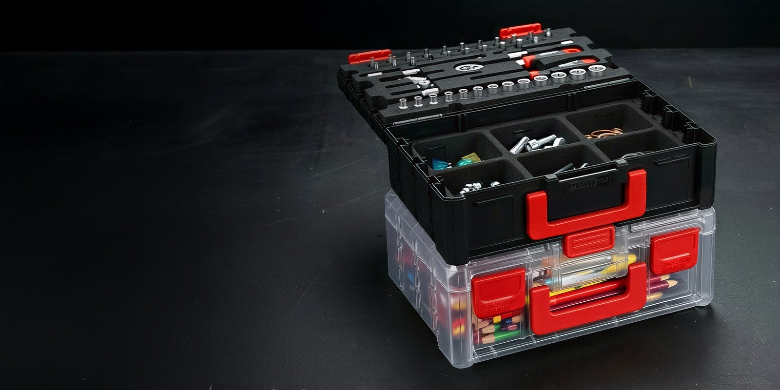 STRAUSSbox 125 small mit Werkzeug und Stiften