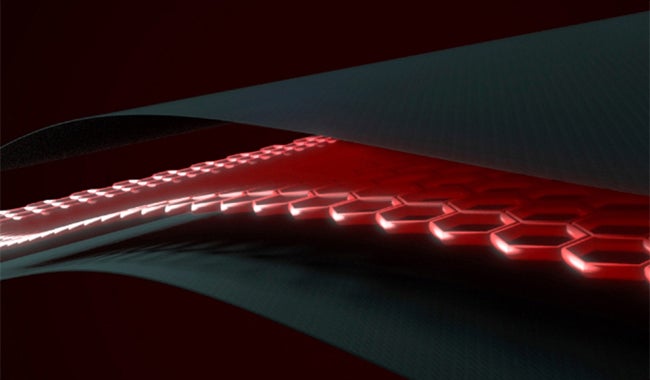Grafische Darstellung der Nanotubes in der e.s. Heizweste climafoam HW25.