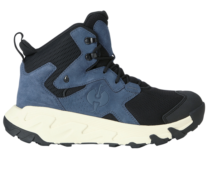 Vue principale, Chaussures de travail, O6 Chaussures professionnes e.s. Rimini mid, bleu oxyde/crème