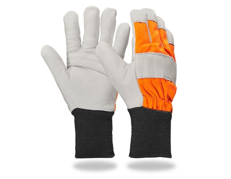 Vue principale, Cuir, Gants de forestier à protection anti-coupe en cuir