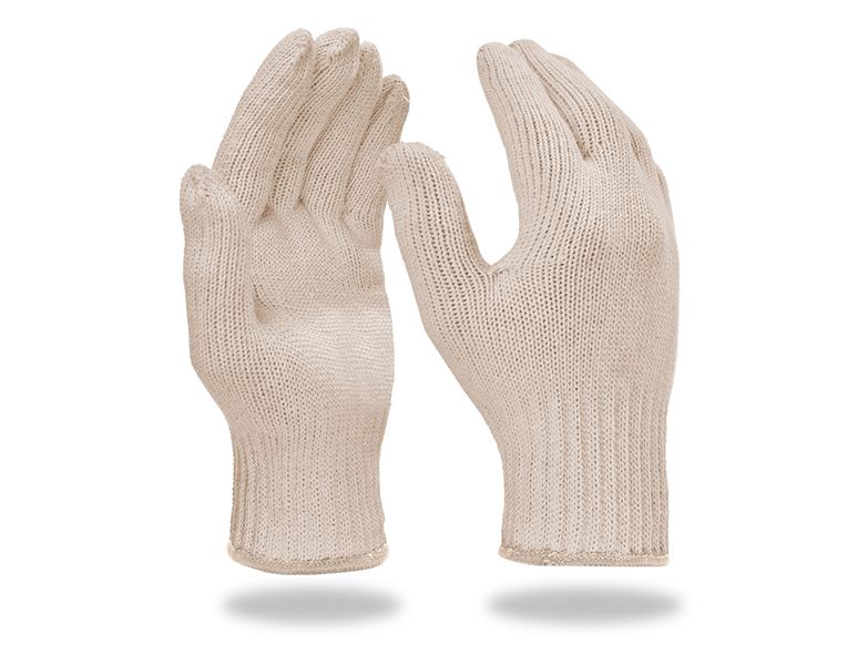 Vue principale, Coton, Gants en tricot, pack de 12, blanc