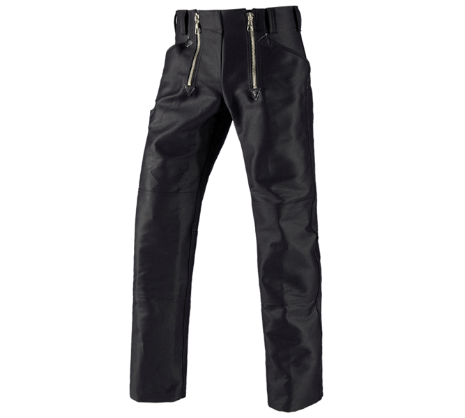 Vue principale, Vêtements, Pant.corp.en Retors double e.s. s.pattes d'éléphan, noir