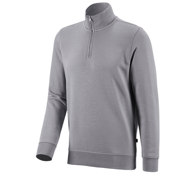 Vue principale, Basics, e.s. Sweatshirt ZIP poly cotton, platine