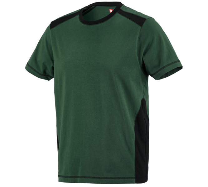 Vue principale, Horti-/ Sylvi-/ Agriculture, T-shirt  cotton e.s.active, vert/noir