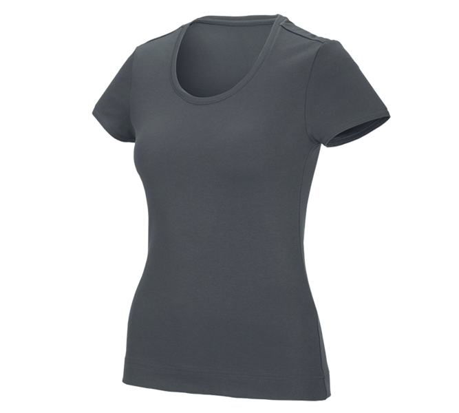 Vue principale, Aperçu des collections e.s., e.s. T-shirt fonctionnel poly cotton, femmes, anthracite