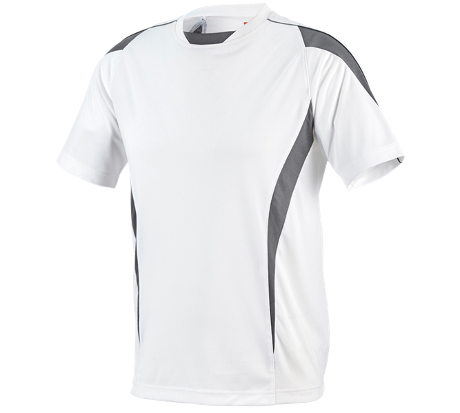 Vue principale, Vêtements, e.s. T-shirt fonctionnel poly Silverfresh, blanc/ciment