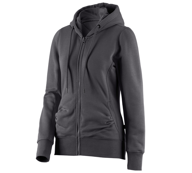 Hauptansicht, Gastro, e.s. Hoody-Sweatjacke poly cotton, Damen, anthrazit