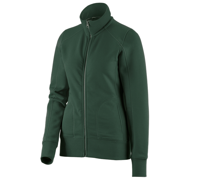 Vue principale, Thèmes, e.s. Veste sweat poly cotton, femmes, vert