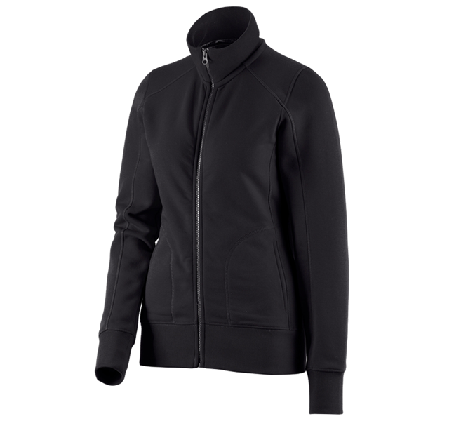 Hauptansicht, Gastro, e.s. Sweatjacke poly cotton, Damen, schwarz