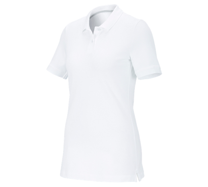 Hauptansicht, Medical, e.s. Piqué-Polo cotton stretch, Damen, weiß