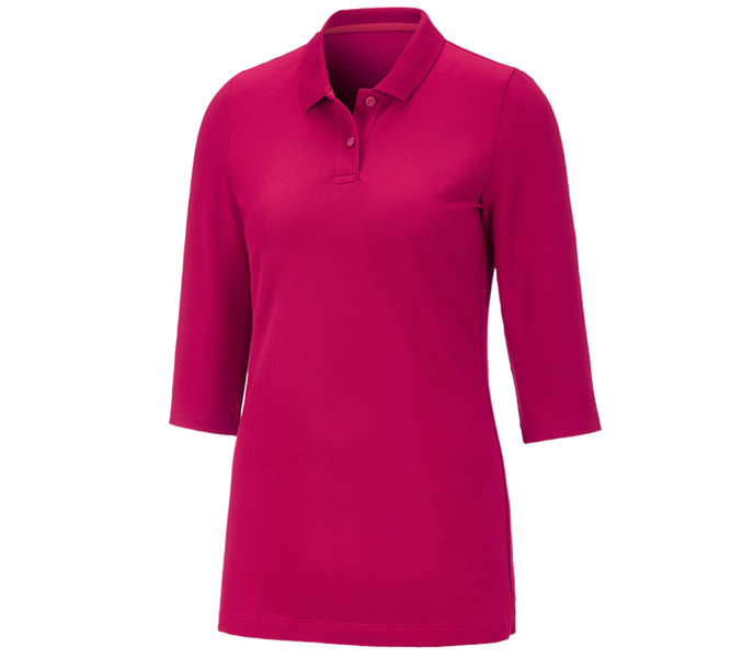 Hauptansicht, Shirts & Co., e.s. Piqué-Polo 3/4 Arm cotton stretch, Damen, beere