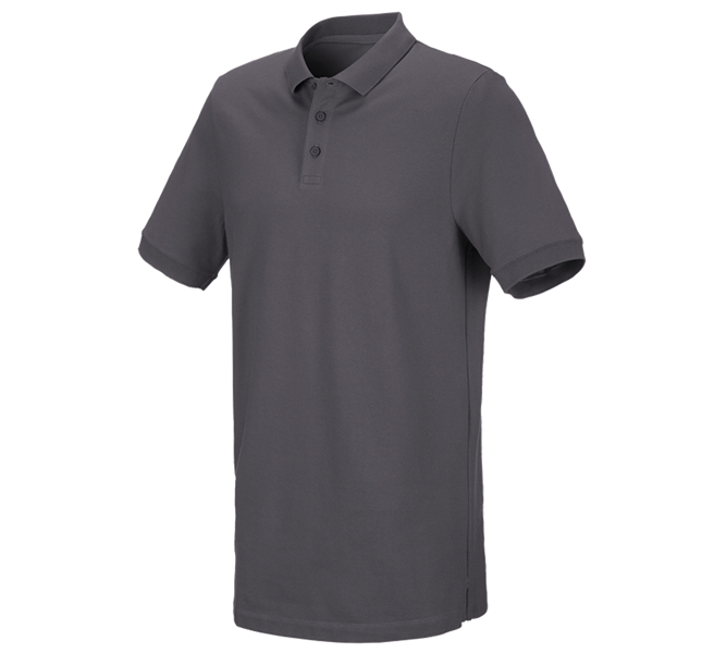 Hauptansicht, Gastro, e.s. Piqué-Polo cotton stretch, long fit, anthrazit