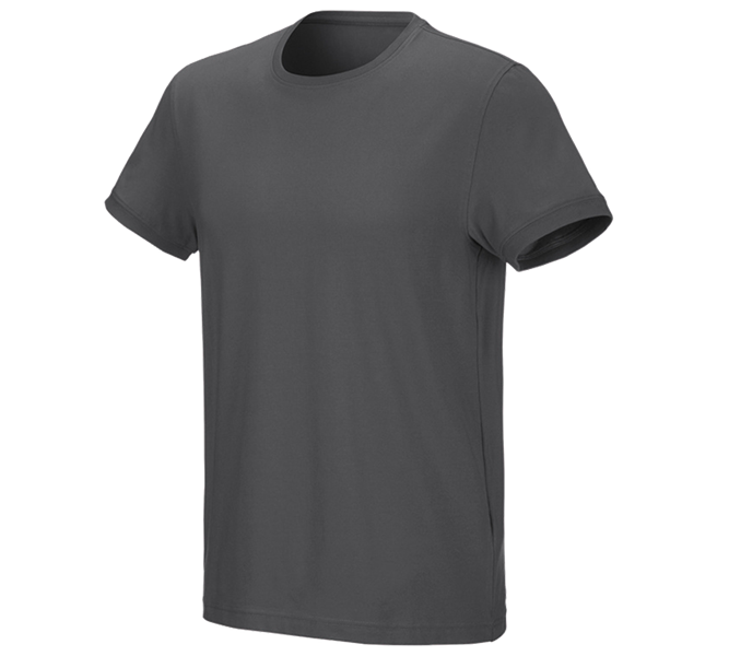 Vue principale, Vêtements, e.s. T-Shirt cotton stretch, anthracite