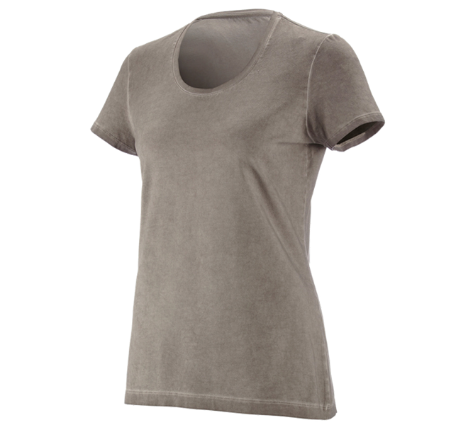 Hauptansicht, Gastro, e.s. T-Shirt vintage cotton stretch, Damen, taupe vintage
