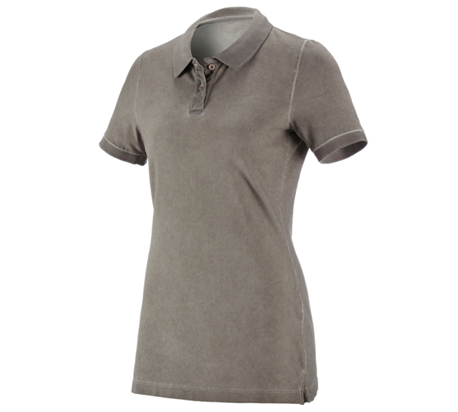 Hauptansicht, Gastro, e.s. Polo-Shirt vintage cotton stretch, Damen, taupe vintage